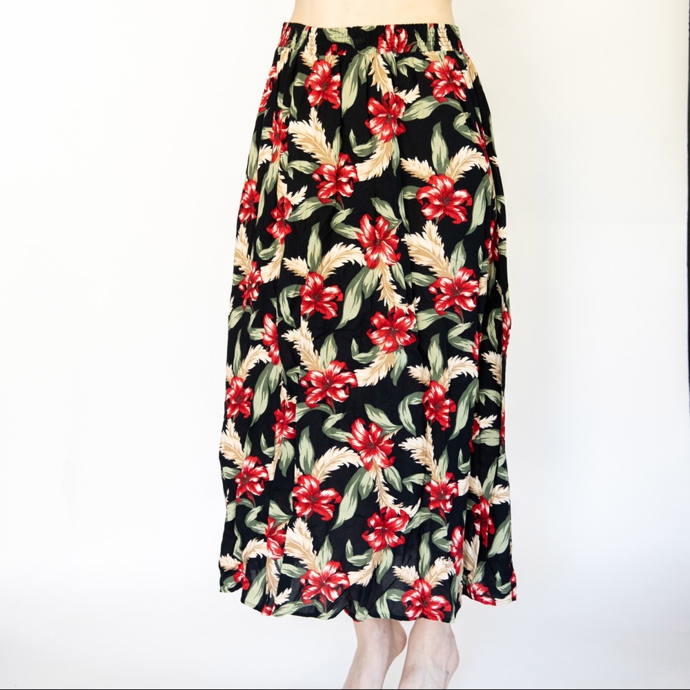 Vintage Long Floral Skirt